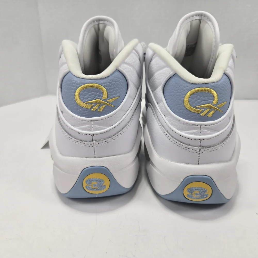 Reebok Question Mid Allen Iverson Men's White  Blue Basketball Sneakers Size 9.5 - Picture 4 of 15
